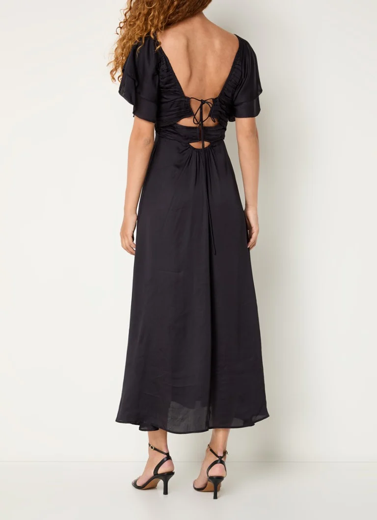 Vestido midi de Maje con espalda descubierta