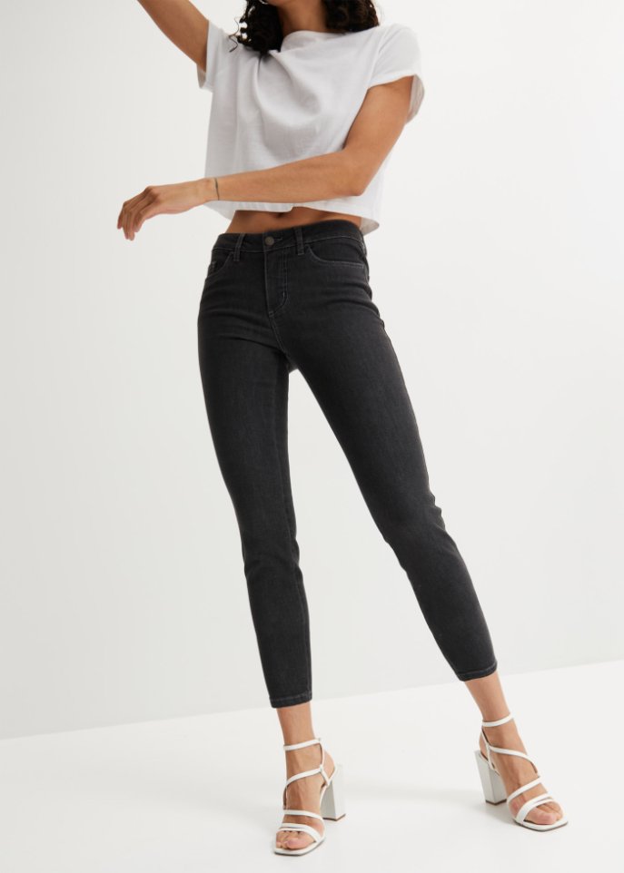 Stretch-Jeans, Skinny, knöchelfrei
