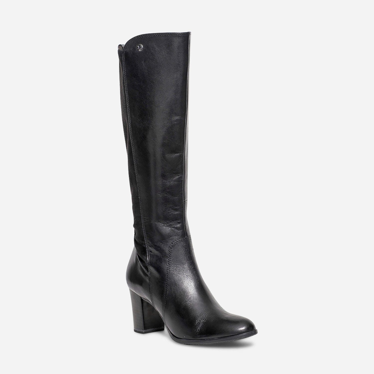 Botte CAPRICE noire cuir bimatière
