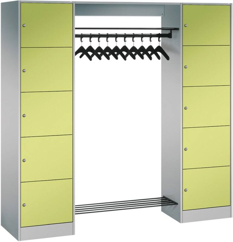 C P Serie 8070 Metall Schließfach 10 Türen Zylinderschloss 1.870 x 480 x 1.950 mm Weiß