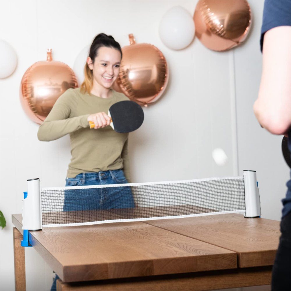 GelldG Tischtennisnetz Tischtennisnetze Tischtennis Justierbarer Einziehbares Netz 170*15 cm