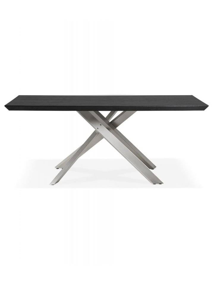 KADIMA DESIGN Esstisch aus Holz Metall Dunkelgrau | Urbaner Stil in Schwarz-Grau günstig kaufen onesize