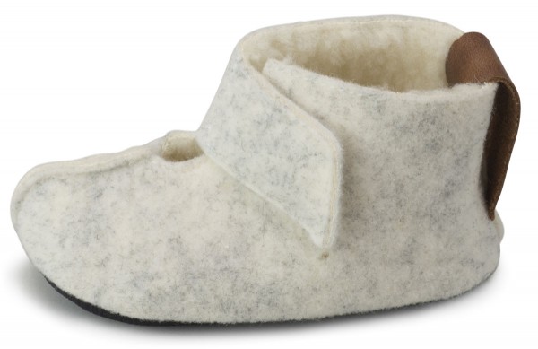 OmaKing ~ Kinder Hausschuh Wollfilz ~ White