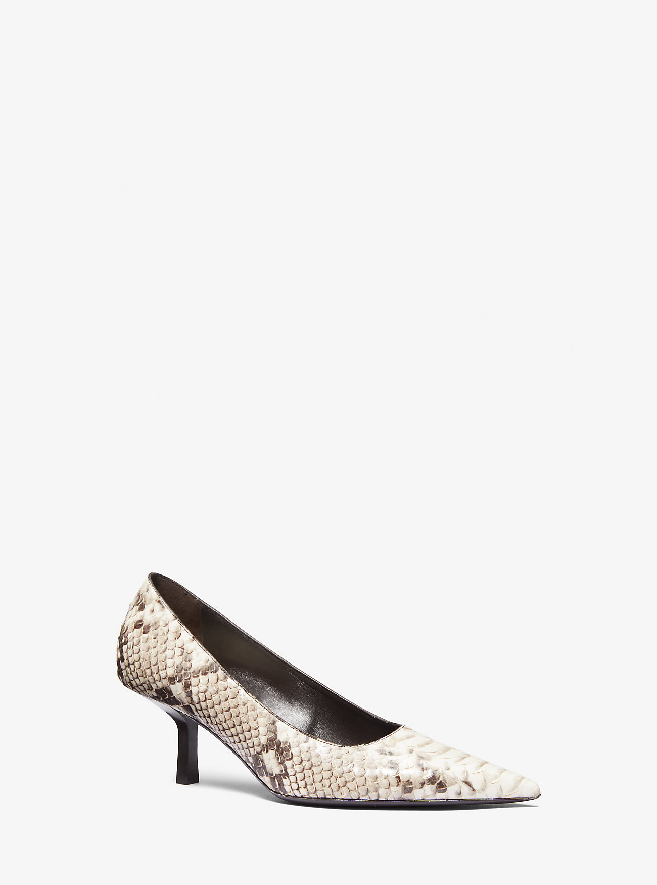 Frankie Python Embossed Leather Pump - NATURAL