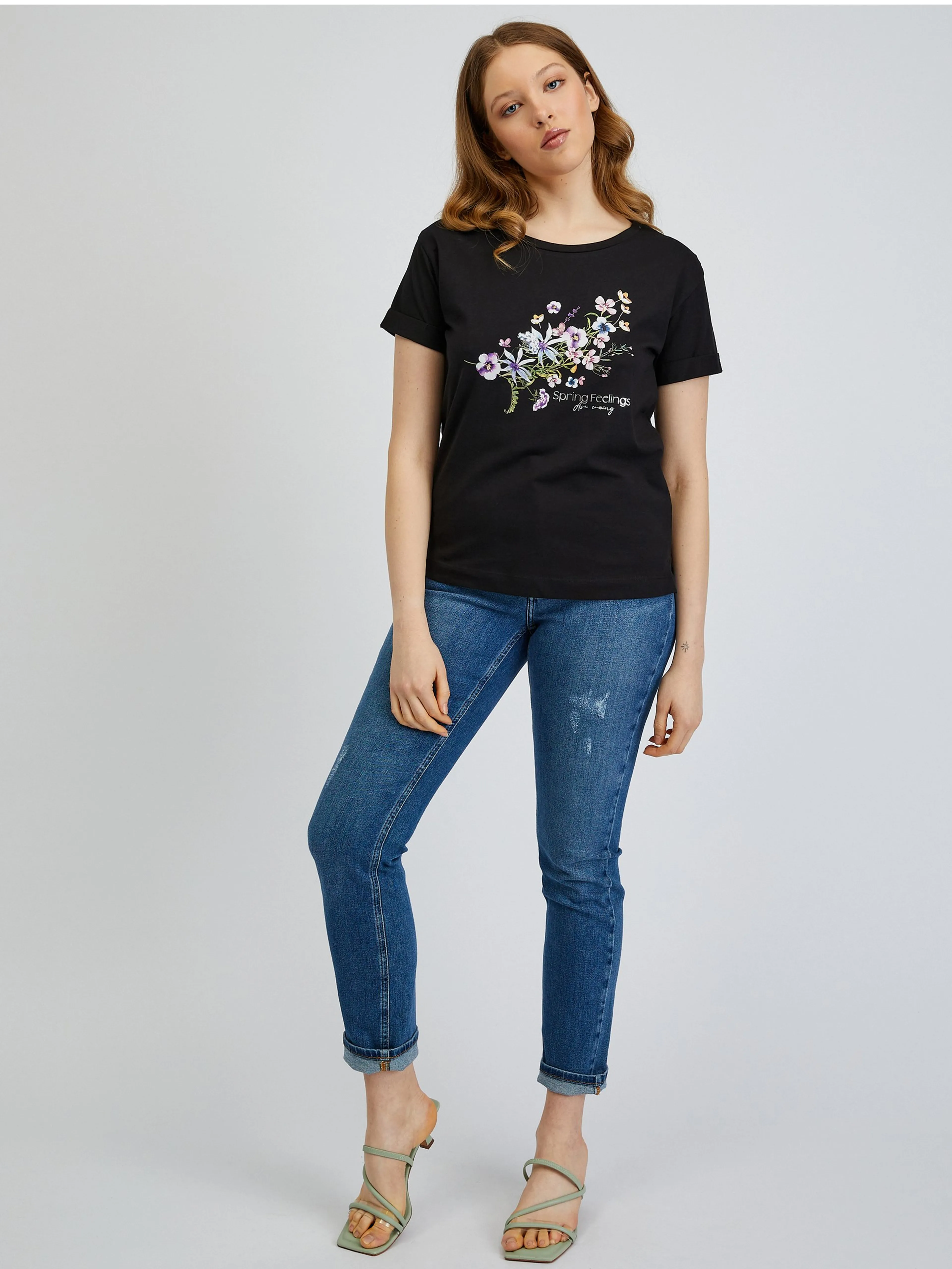 Schwarzes Damen-T-Shirt ORSAY