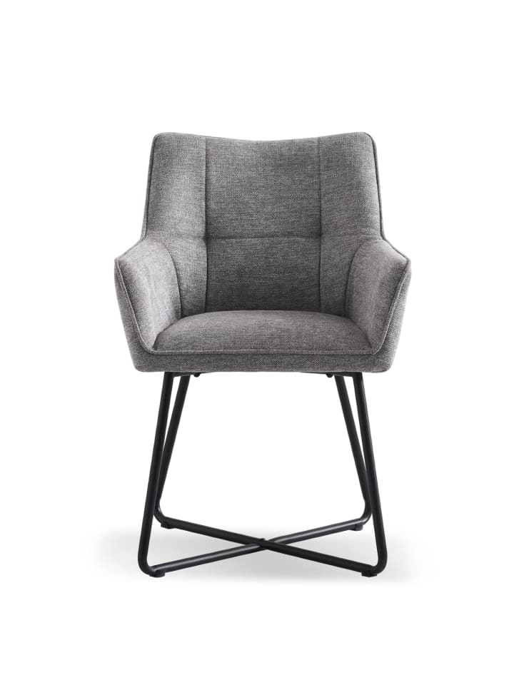 B&D Home 2er-Set: Esszimmerstuhl BREIGHT in Grau - (B)56 x (H)83 x (T)59 cm günstig kaufen onesize