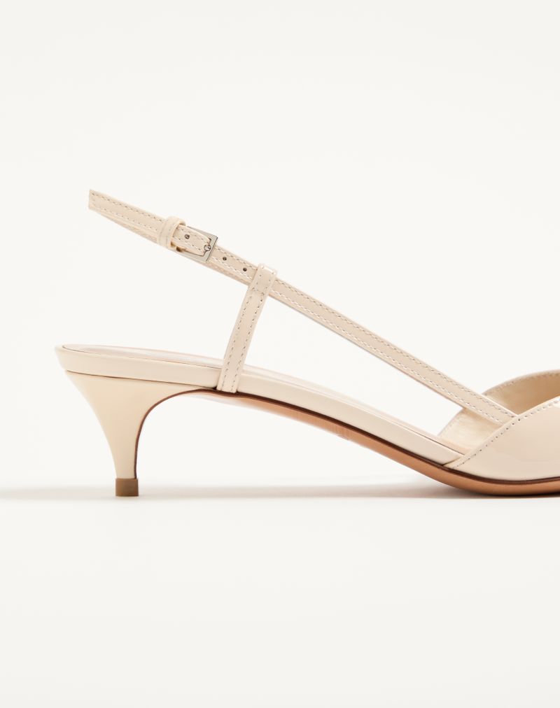 Sapato de salto VLogo Signature Patent Slingback 40mm