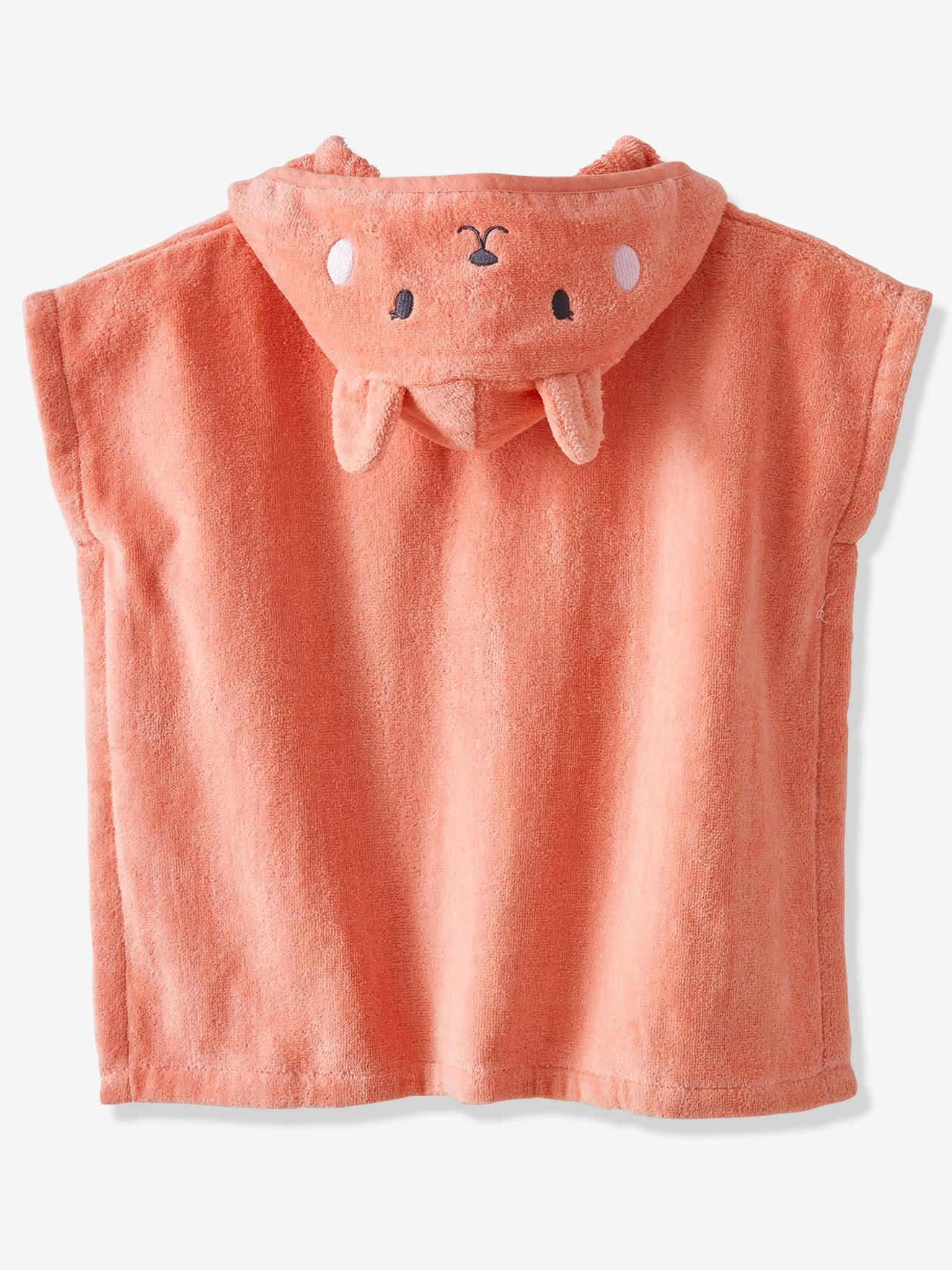 Vertbaudet Baby Badeponcho TIERLIEBE, personalisierbar - aprikose