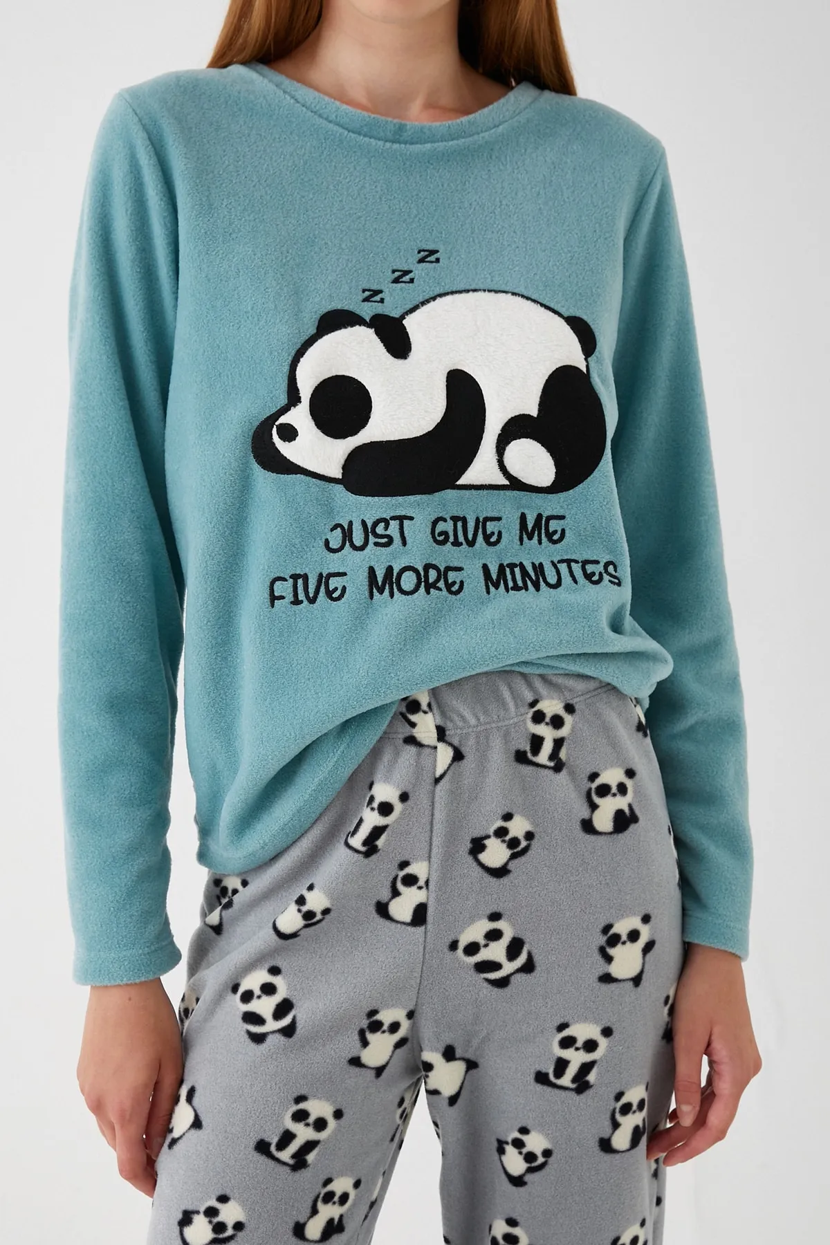 Koton  Grünes Pyjama-Set für Damen 3WLK40049MK