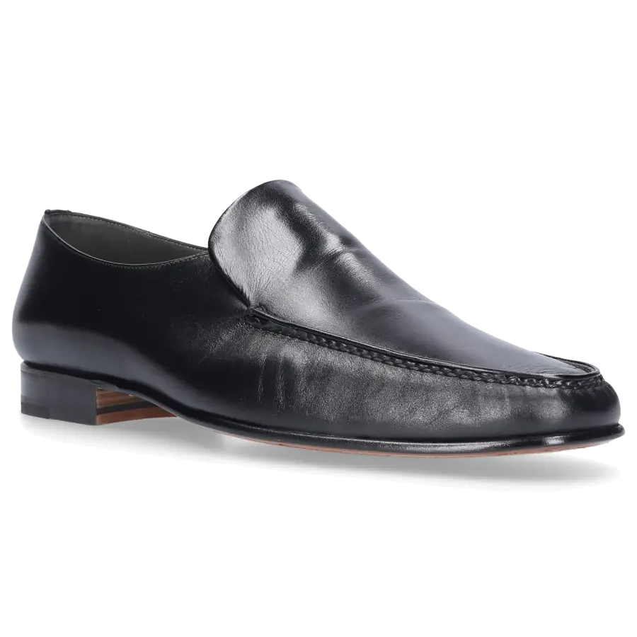 Moreschi - Slipper 021991 Känguruleder - schwarz