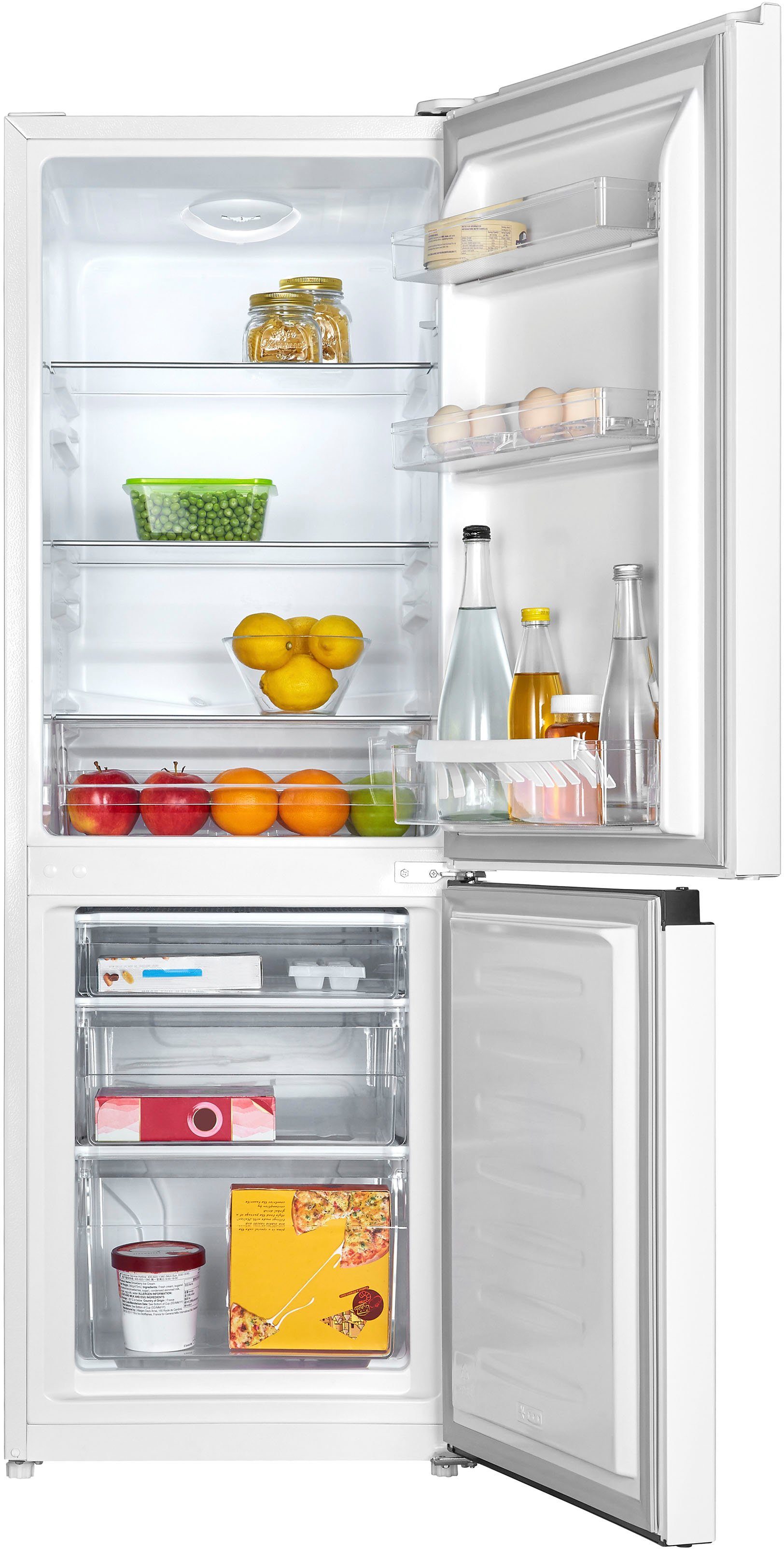 Hanseatic Kühl-/Gefrierkombination HKGK14349DW, 143 cm hoch, 49,5 cm breit, Abtauautomatik, FreshZone