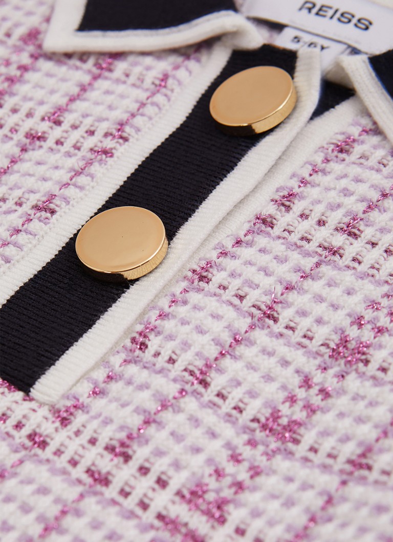 Abito chemisier in tweed Reiss Belle con inserti in lurex