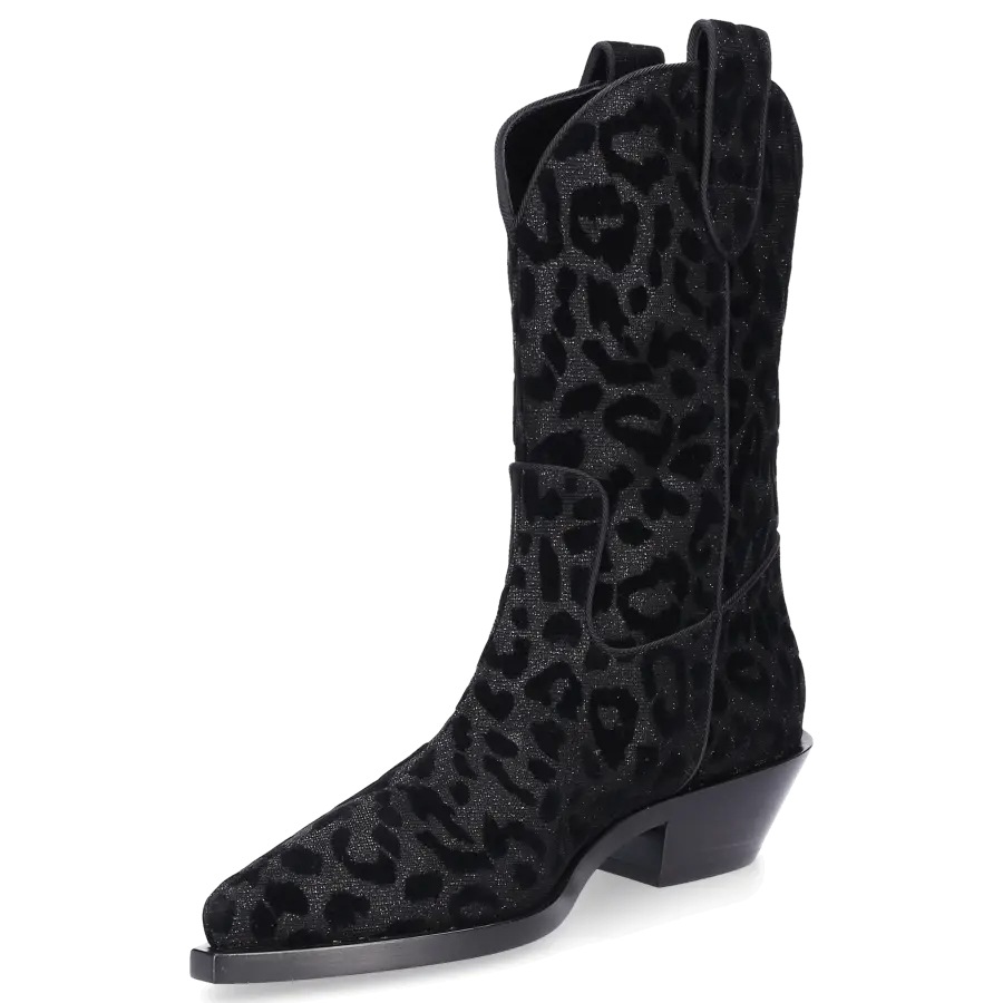 Dolce & Gabbana - Cowboystiefel GAUCHO Samt - schwarz