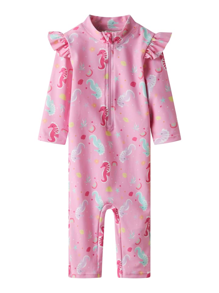 name it Sonnenschutzoverall NMFZILA 3/4 UV SWIMSUIT in pink frosting günstig kaufen