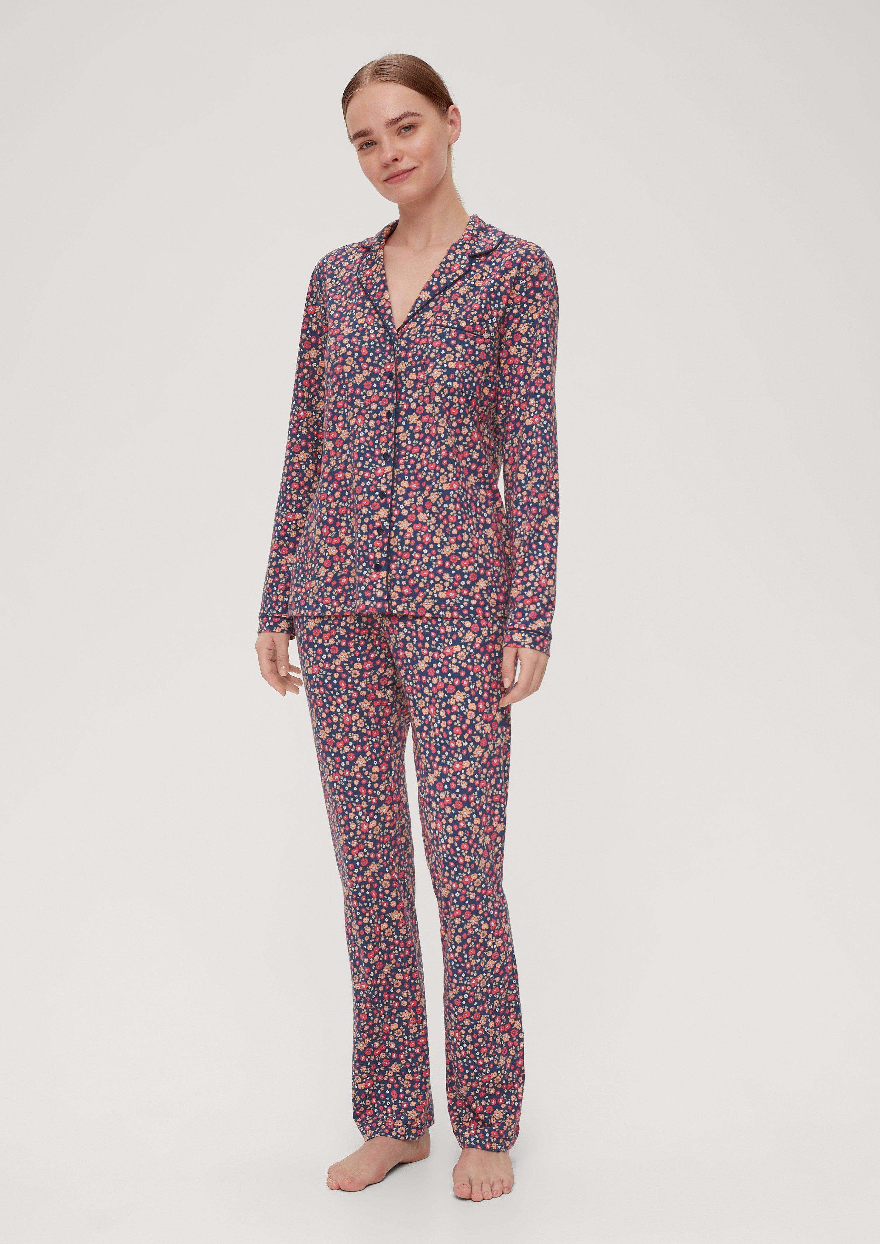 Langer Pyjama mit Vichy-Muster  6008448-99A1