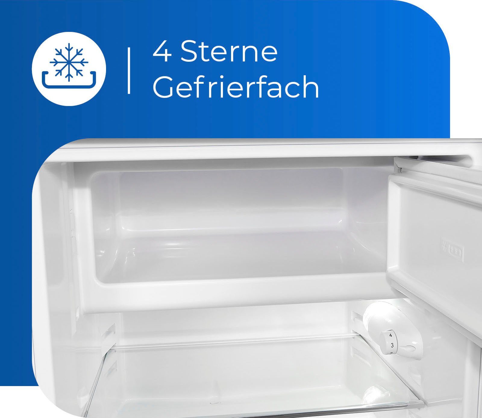 exquisit Kühlschrank KS18-4-H-170E weiss, 85,0 cm hoch, 60,0 cm breit