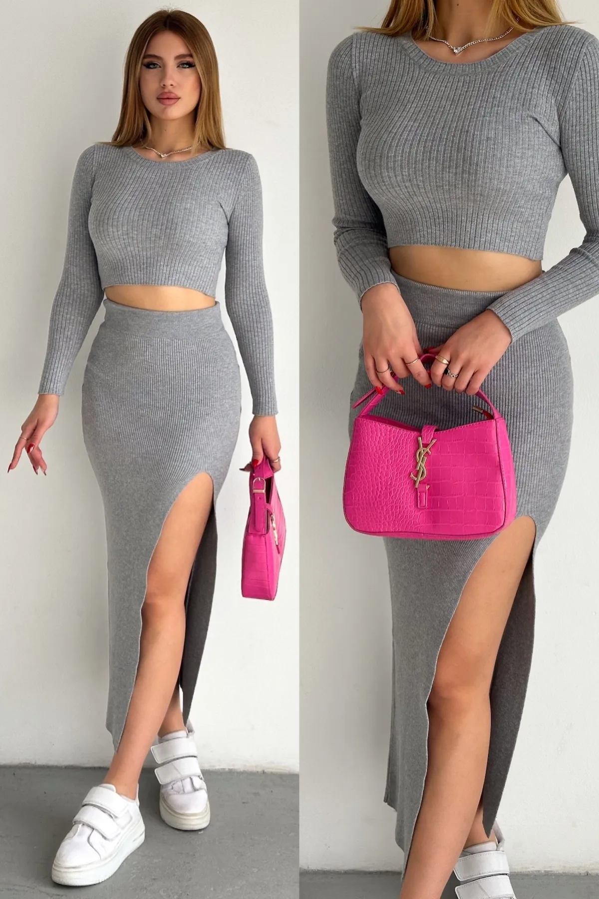 FEMELLE  Zweiteiler - Grau - Regular Fit