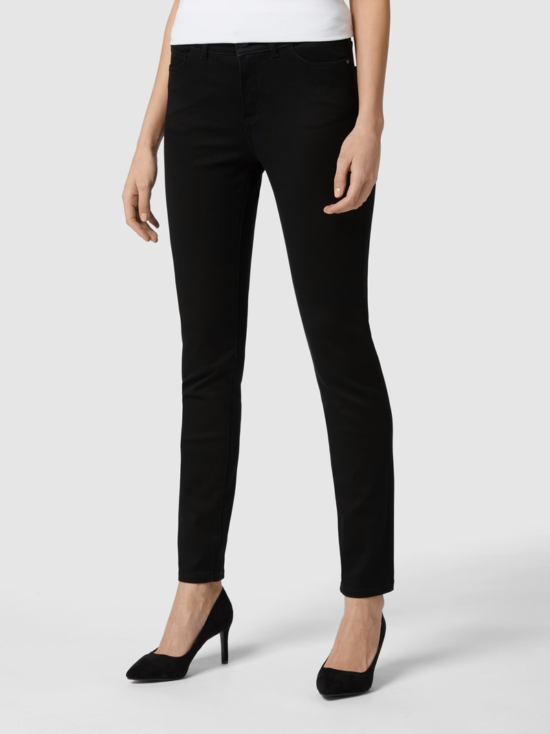 Coloured Skinny Fit Jeans in schwarz