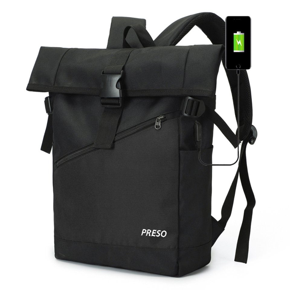 PRESO BAG Reiserucksack Rolltop Rucksack, Fahrradrucksack, Tagesrucksack, Freizeitrucksack, Hochwertige Verarbeitung, Herrengeschenk, Damengeschenk