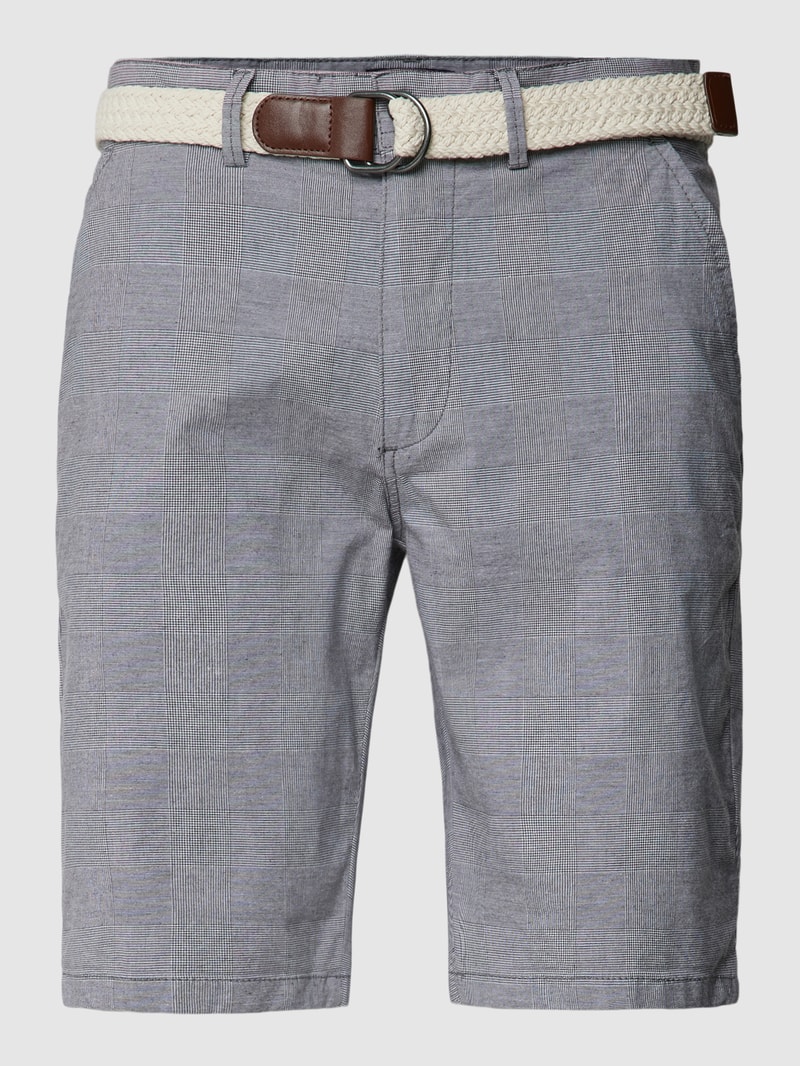 Bermudas mit Stoffgürtel in mittelgrau