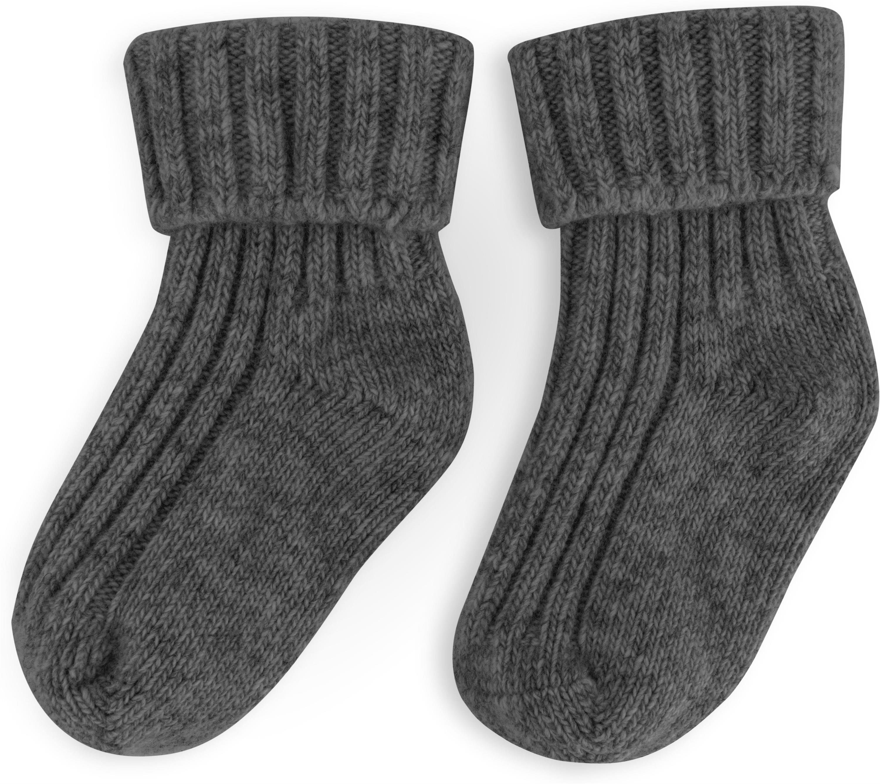 normani Basicsocken 2 Paar GOTS Babyschafwollsöckchen (2 Paar) weiche Naht