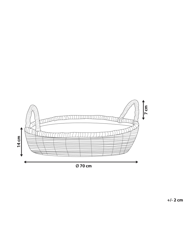 Beliani Tierbett DALAMAN in Grau/Weiß - (W) 70 x (H) 14 x (L) 70 cm günstig kaufen onesize