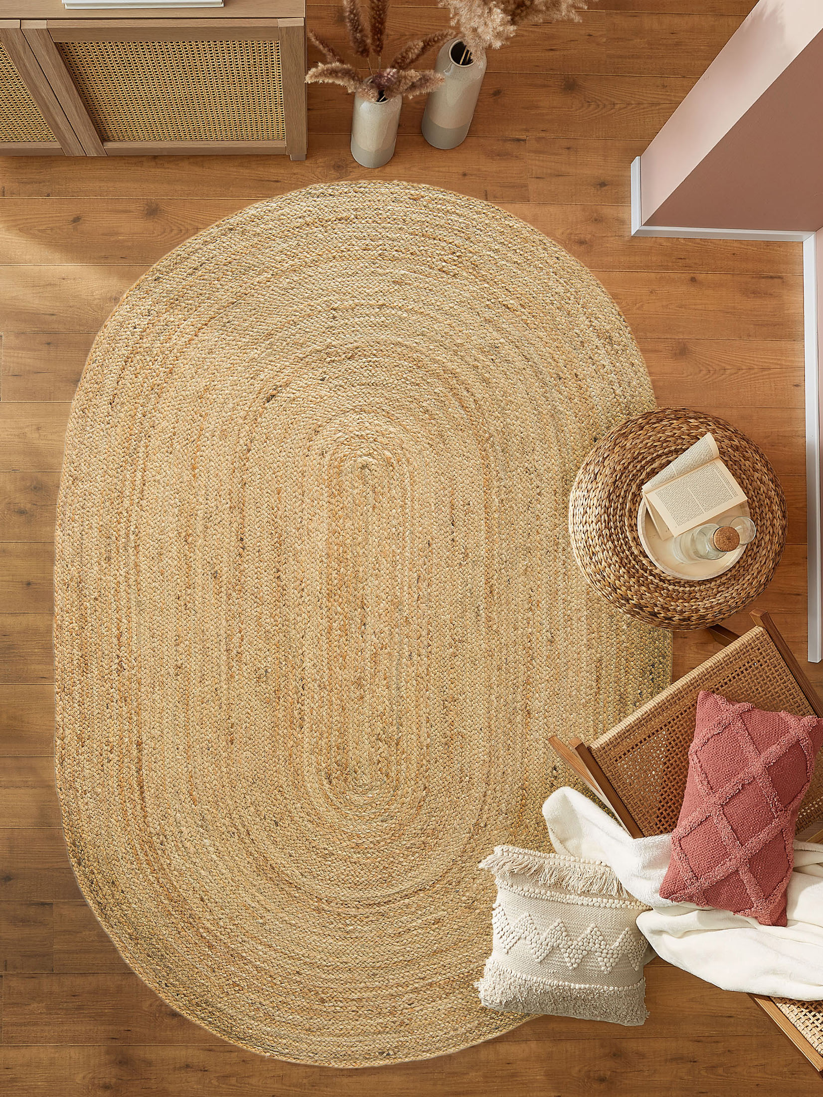 Manacor Jute-Teppich, Dunkelbeige