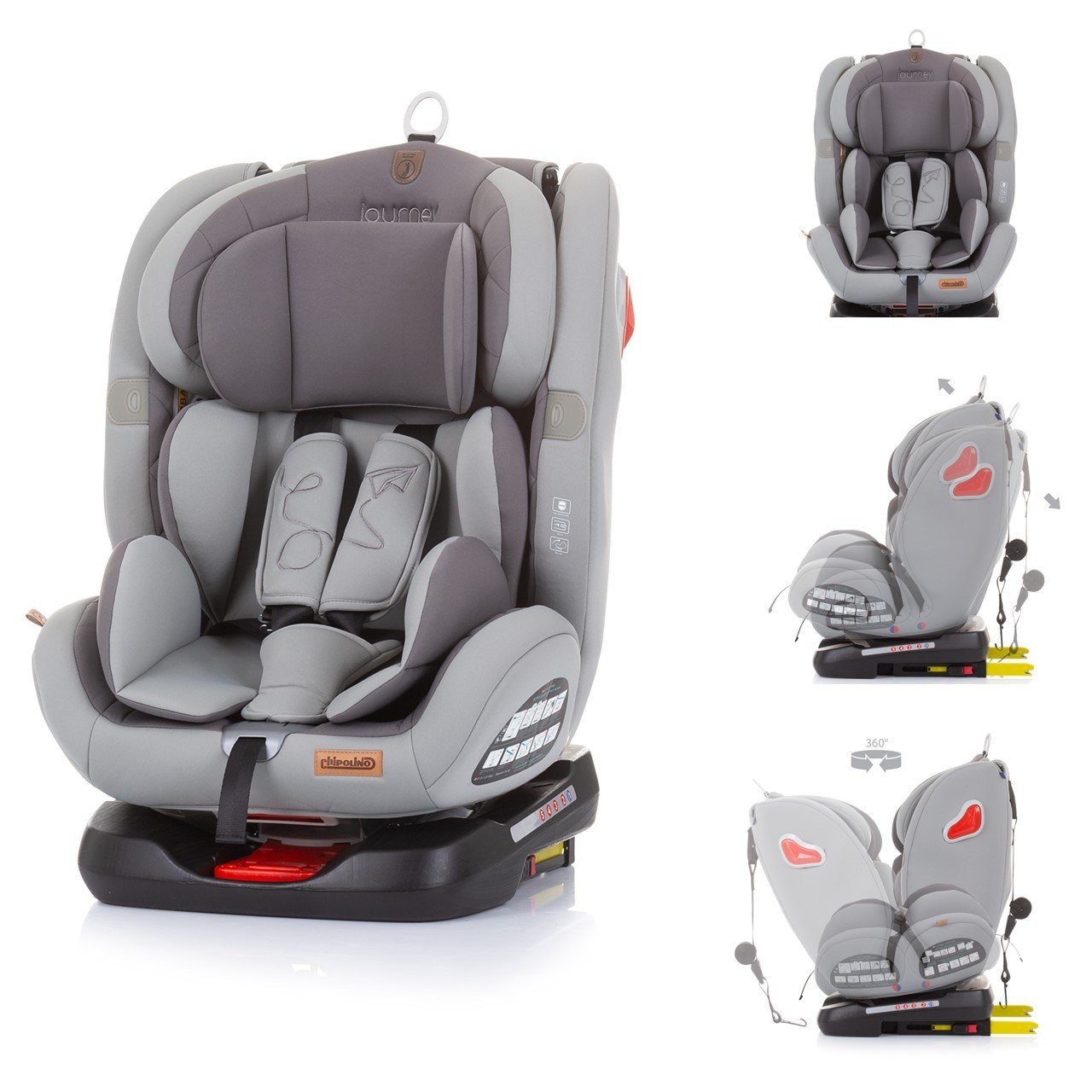Chipolino Autokindersitz Kindersitz Journey Gruppe 0+/1/2/3, bis: 36 kg, (0 - 36 kg), Isofix, Top Tether