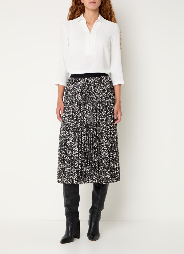 Gonna midi plissettata stampata Corinne di Gerard Darel