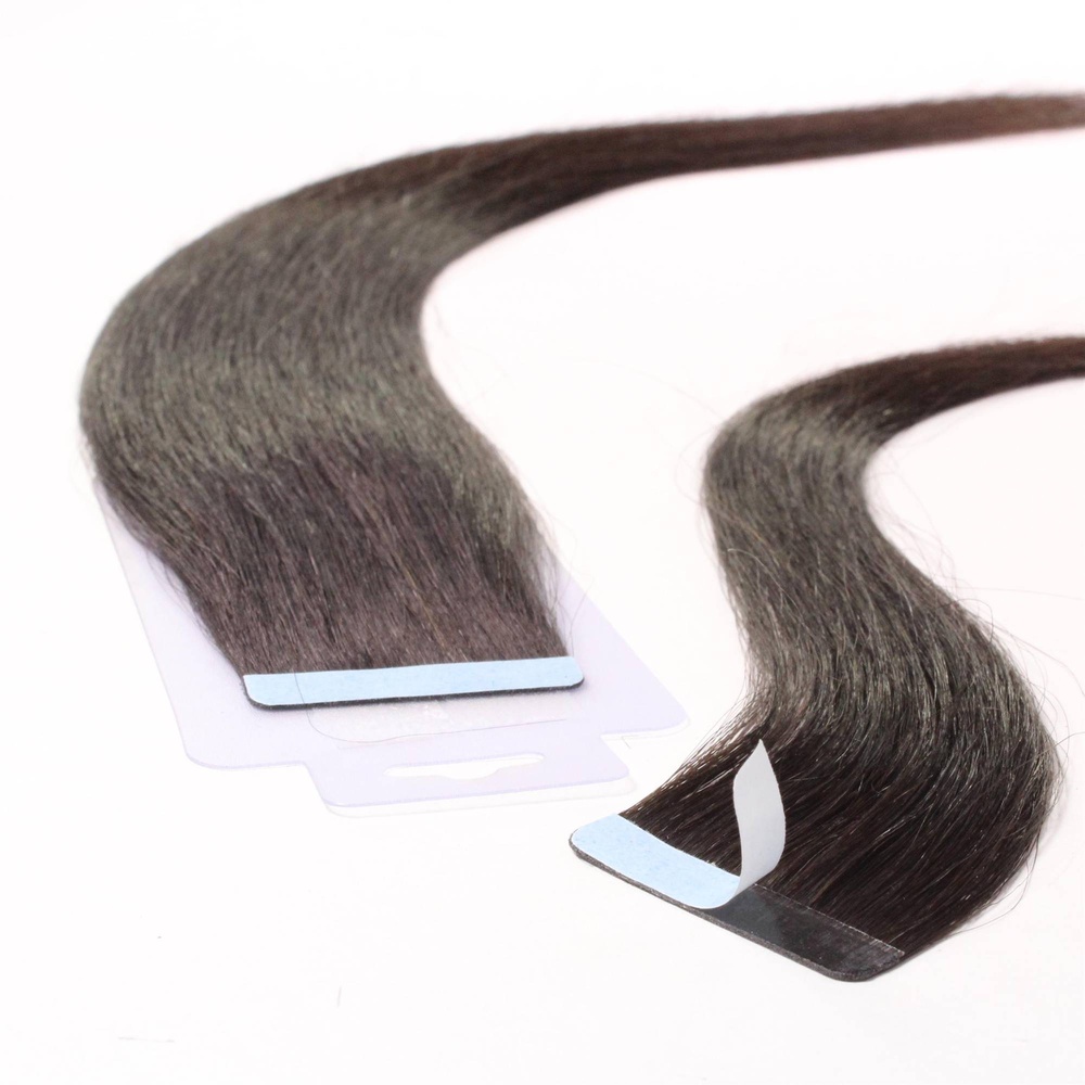 hair2heart Extensions adhésives cheveux naturels #1b Noir naturel extensions