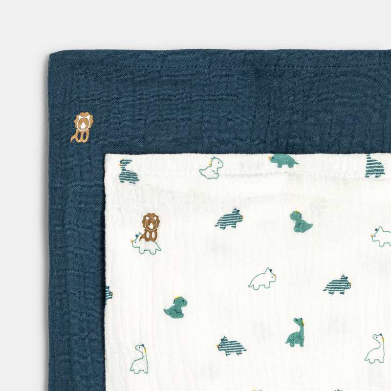 Langes en gaze de coton (lot de 2) vert naissance