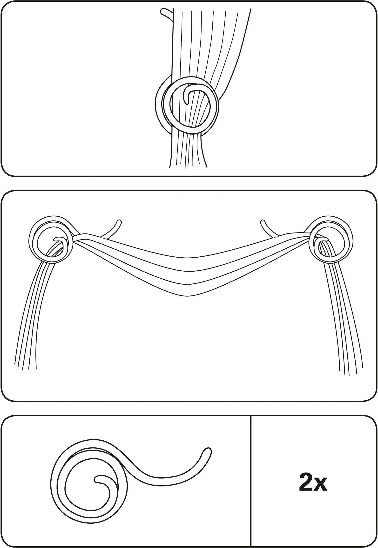 Dekoklammer Dekoschnecke, GARDINIA, (2-St), für Dekorationen von Stoffe