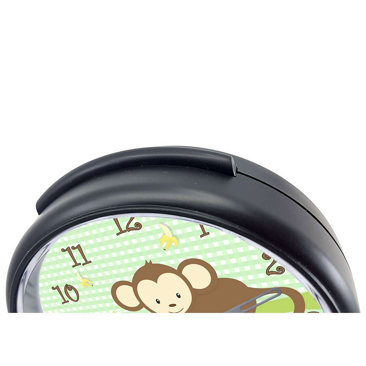 Kinder Funkwecker personalisiert mit Namen Affe Atom-/Funkuhr, 12-Stunden-Anzeigeformat, Schlummerfunktion, Nachtlicht, Geräuschlos/Ohne Ticken