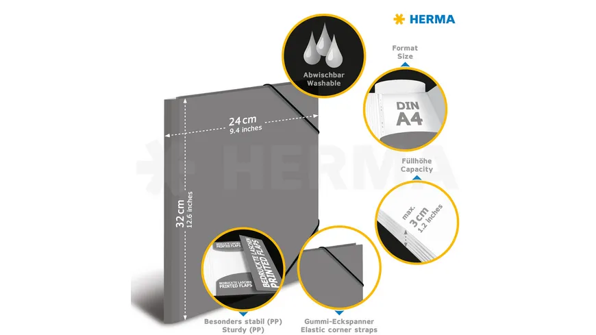 HERMA Sammelmappe A4 PP ArtLine sortiert