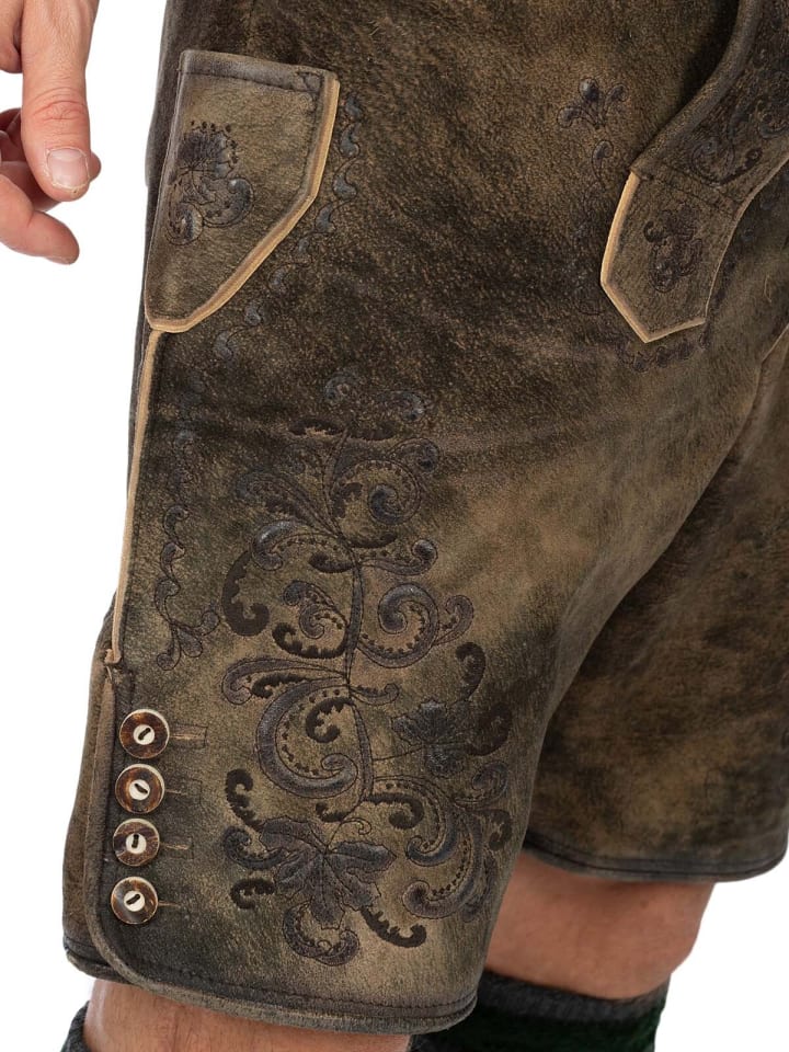 MarJo Lederhose ANASTASIO in grau günstig kaufen