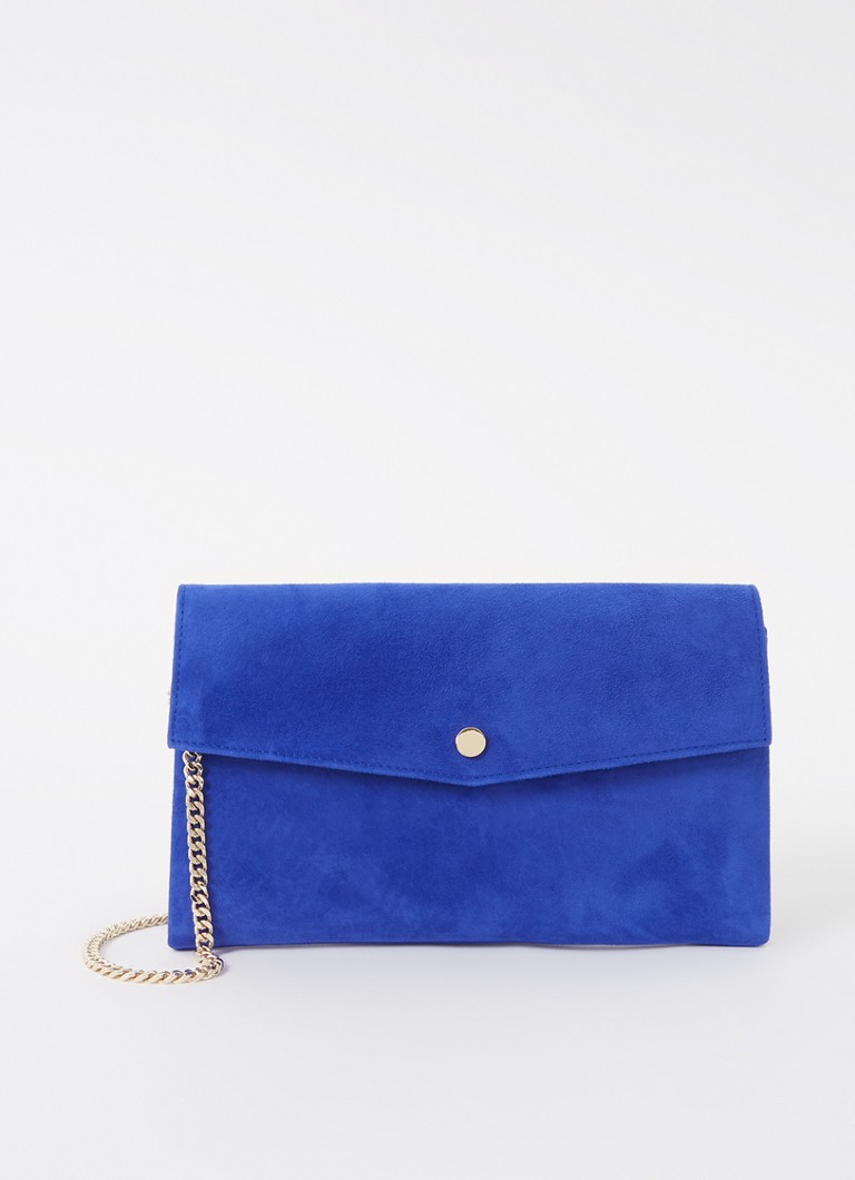 LKBennett Layla velúr clutch levehető vállpánttal