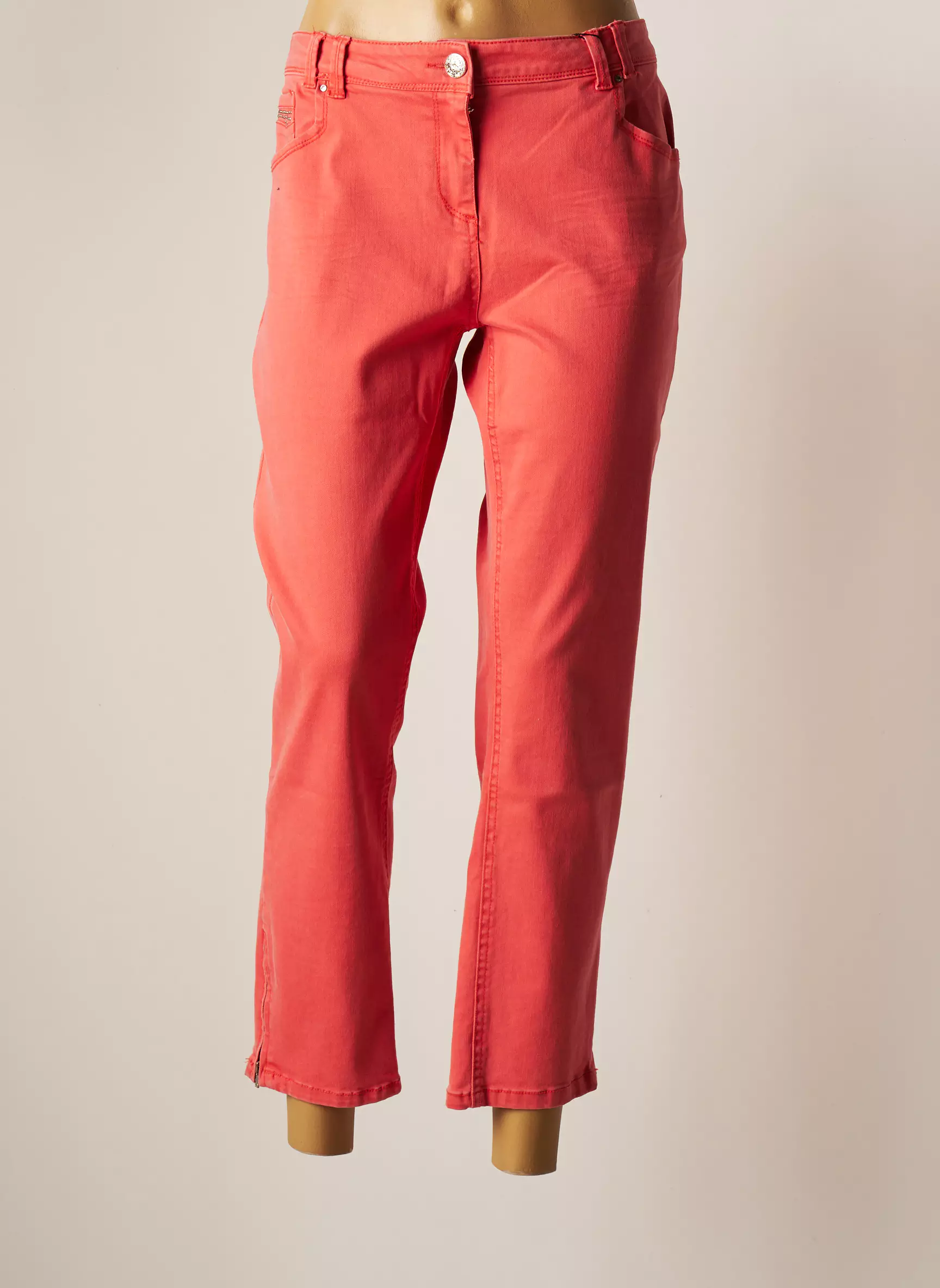 Patrice Breal Pantalon7 8 Femme couleur rose