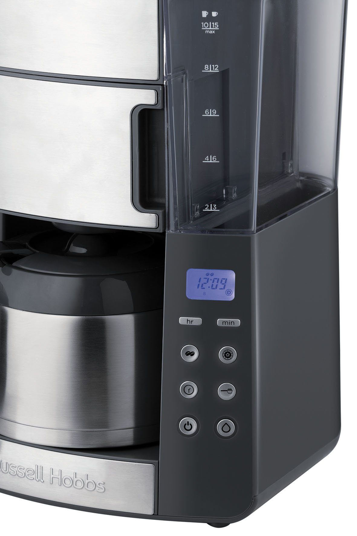 RUSSELL HOBBS Kaffeemaschine mit Mahlwerk Grind & Brew 25620-56, 1,25l Kaffeekanne, Papierfilter 1x4, mit Thermokanne