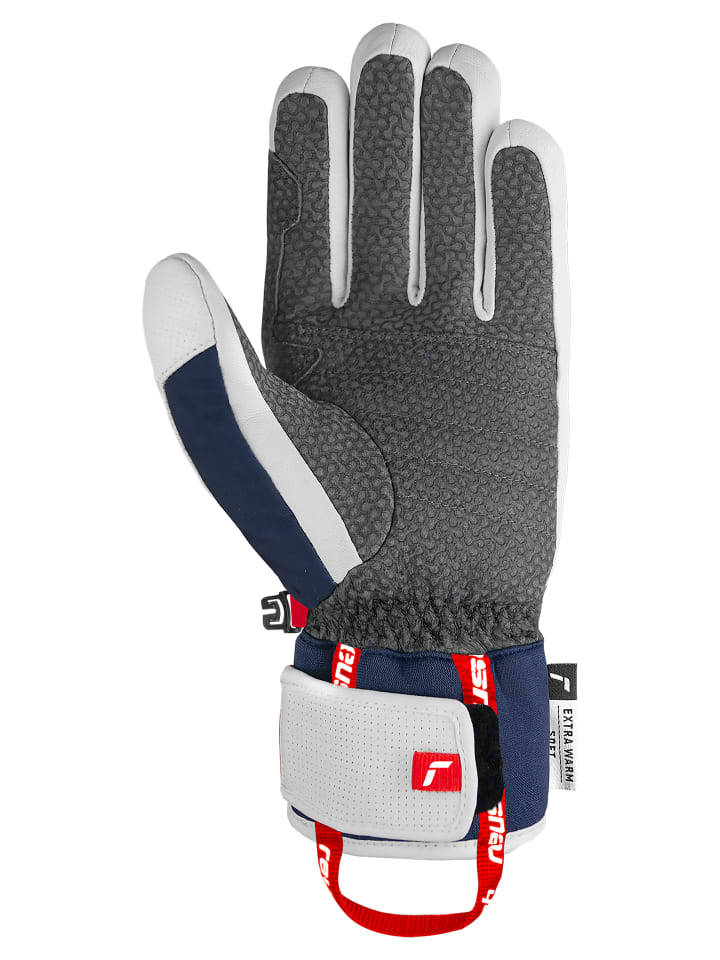 Reusch Fingerhandschuhe Alexis Pinturault in 1027 white/dress blue günstig kaufen