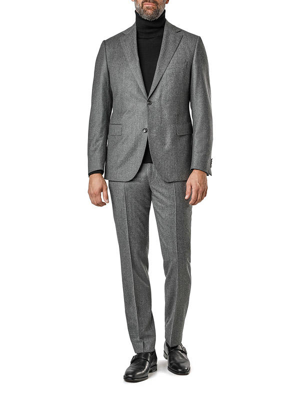 DRESSLER, Anzug Sean-Jim, Shaped Fit, Schurwoll-Flanell, grau meliert