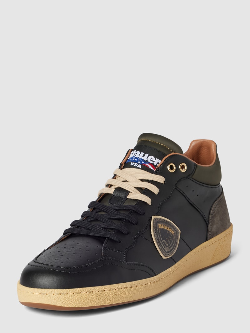 Sneaker aus Leder mit Logo-Patch Modell 'MURRAY' in schwarz