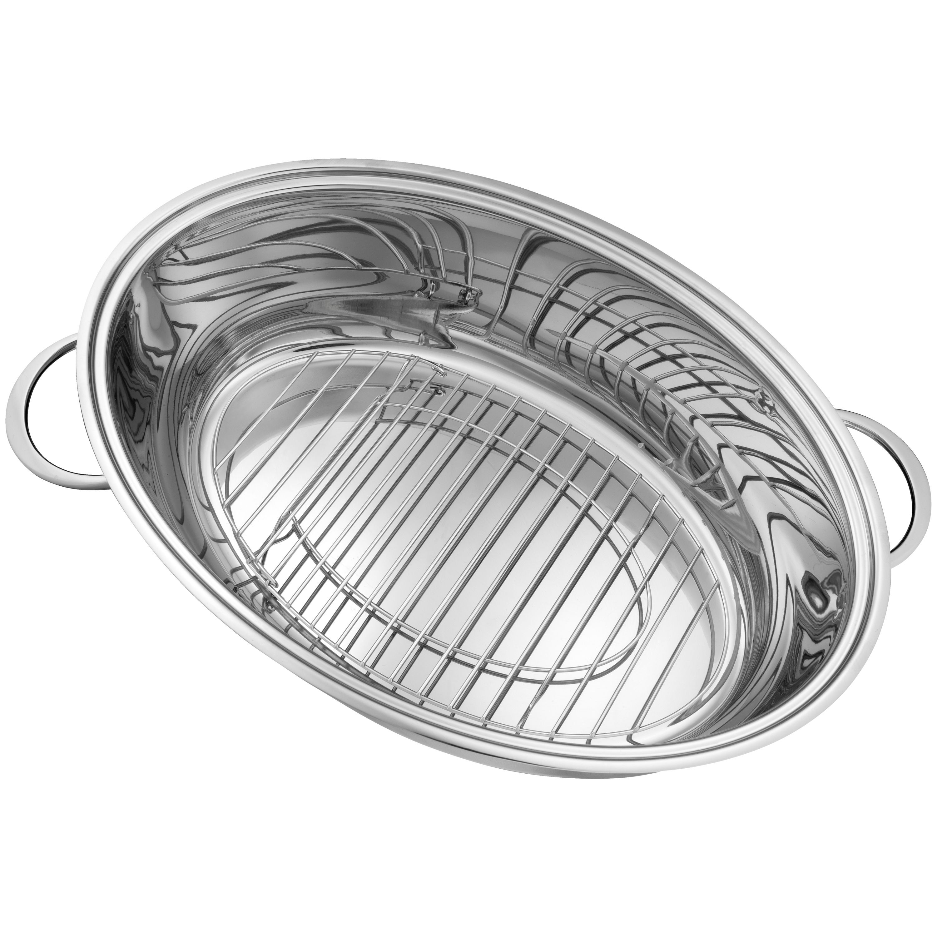 Bräter 41 cm, 18/10 Edelstahl, Silber