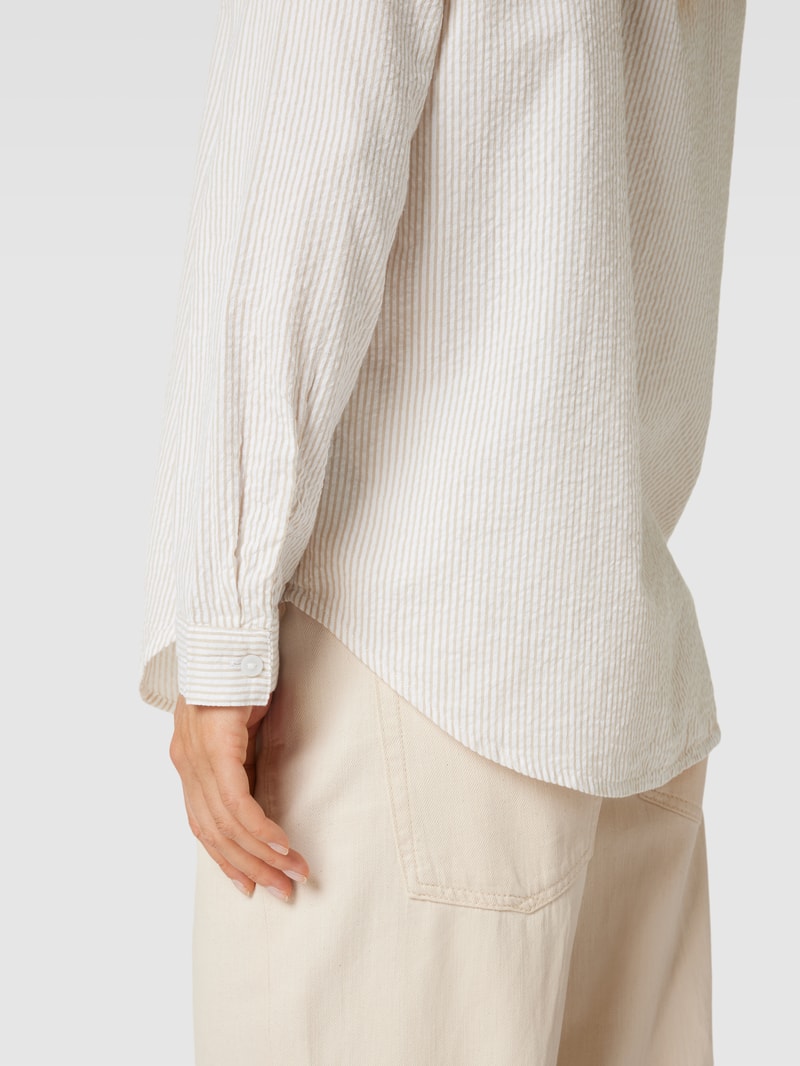 Bluse mit Streifenmuster in sand