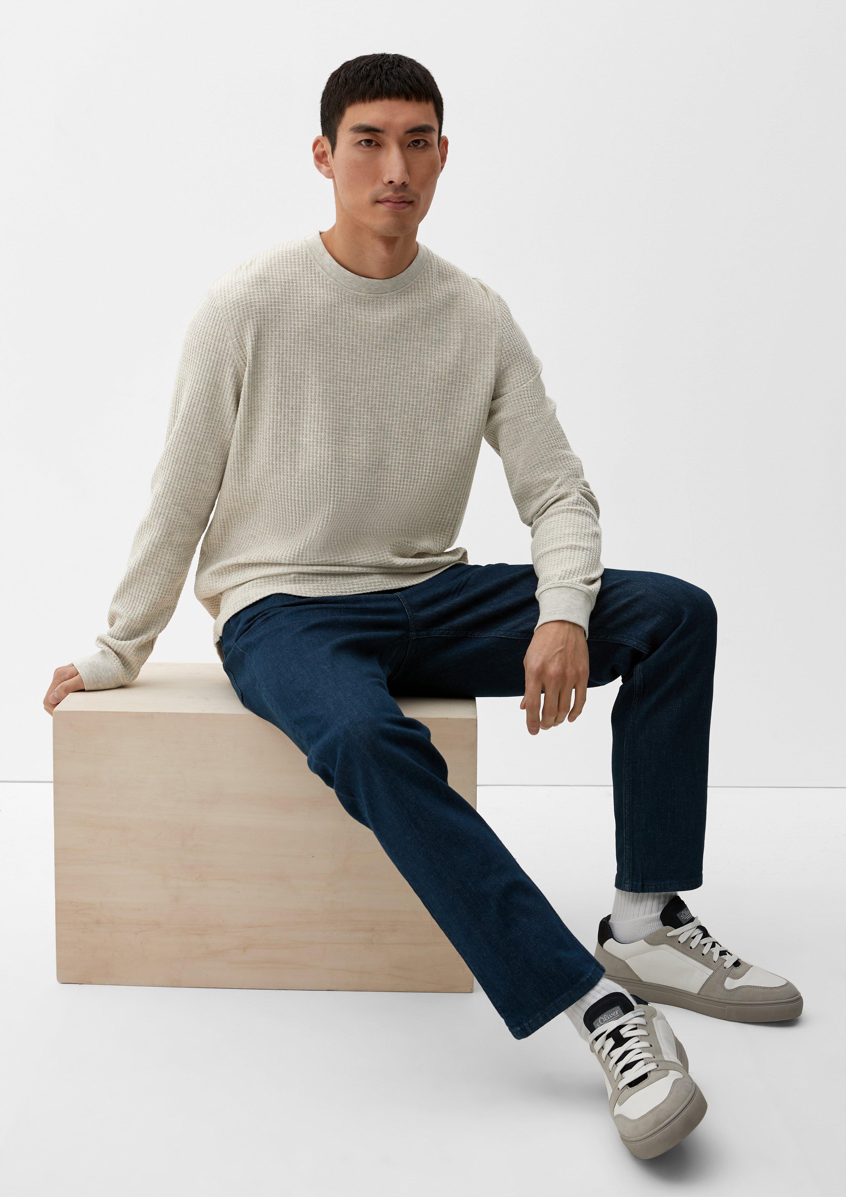 Longsleeve mit Waffelpiqué-Struktur  2125976-0705