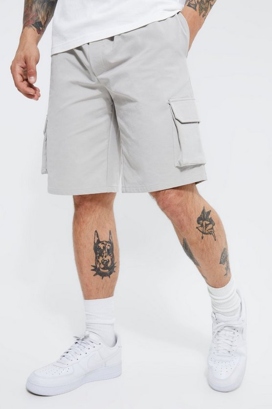 Lockere elastische Stretch Cargo-Shorts