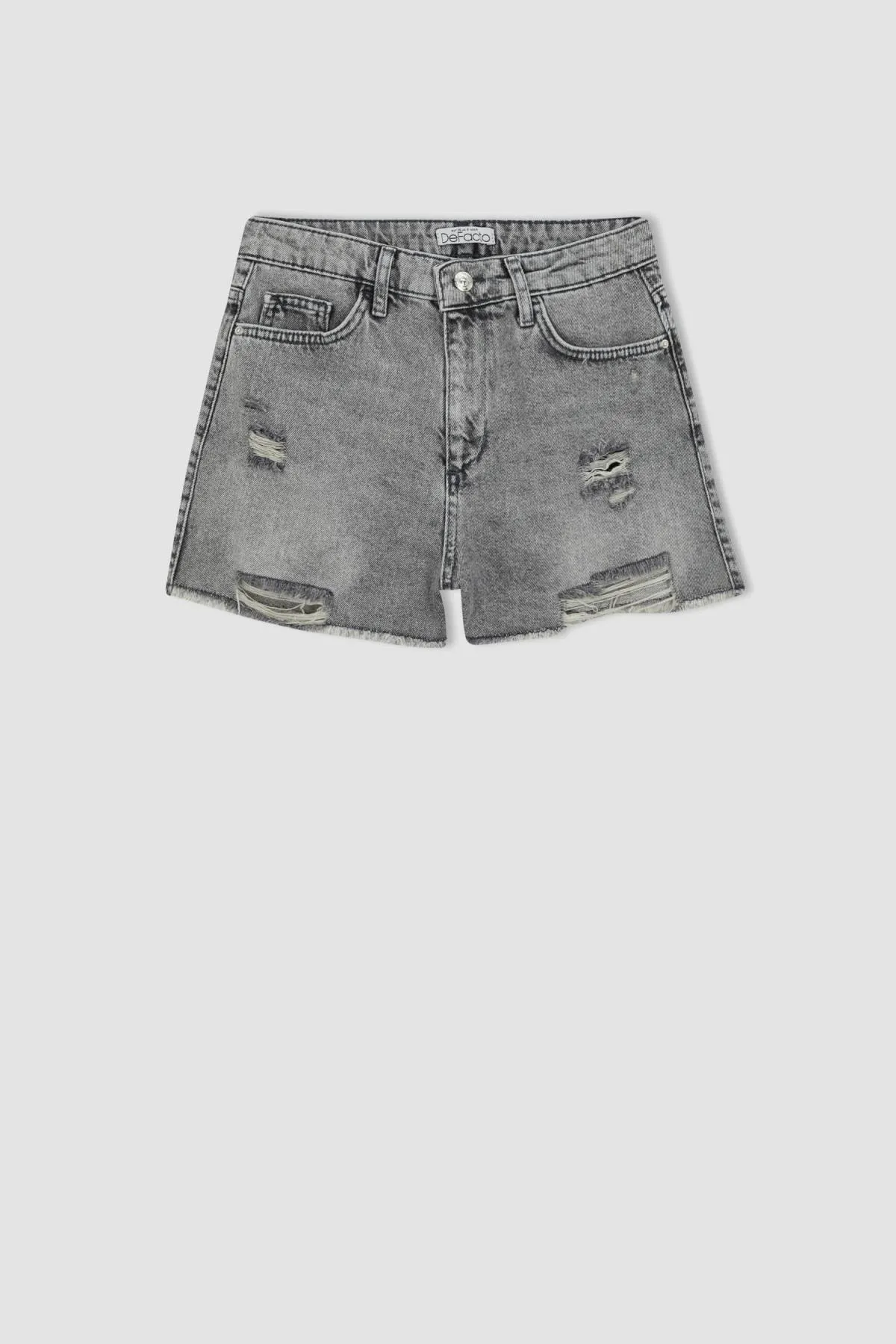 DeFacto  Jeansshorts mit normaler Taille und Cut-Out-Spitze, 100 % Baumwolle, A2603ax23sm