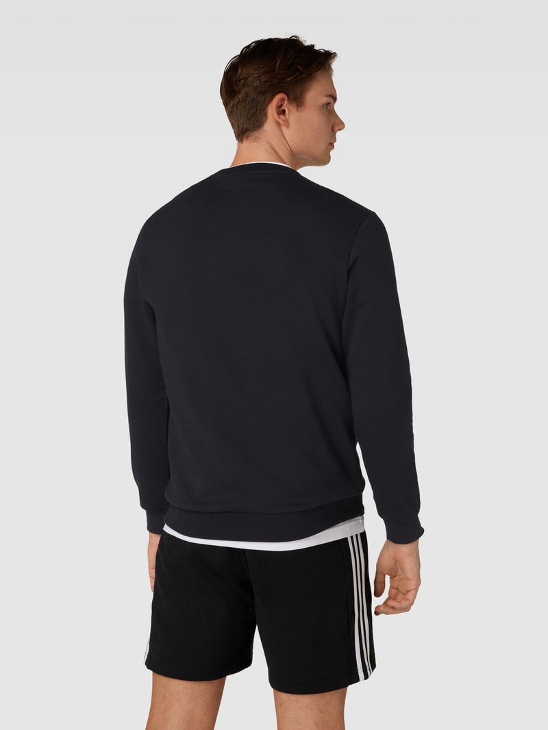 Sweatshirt mit Label-Stitching in schwarz