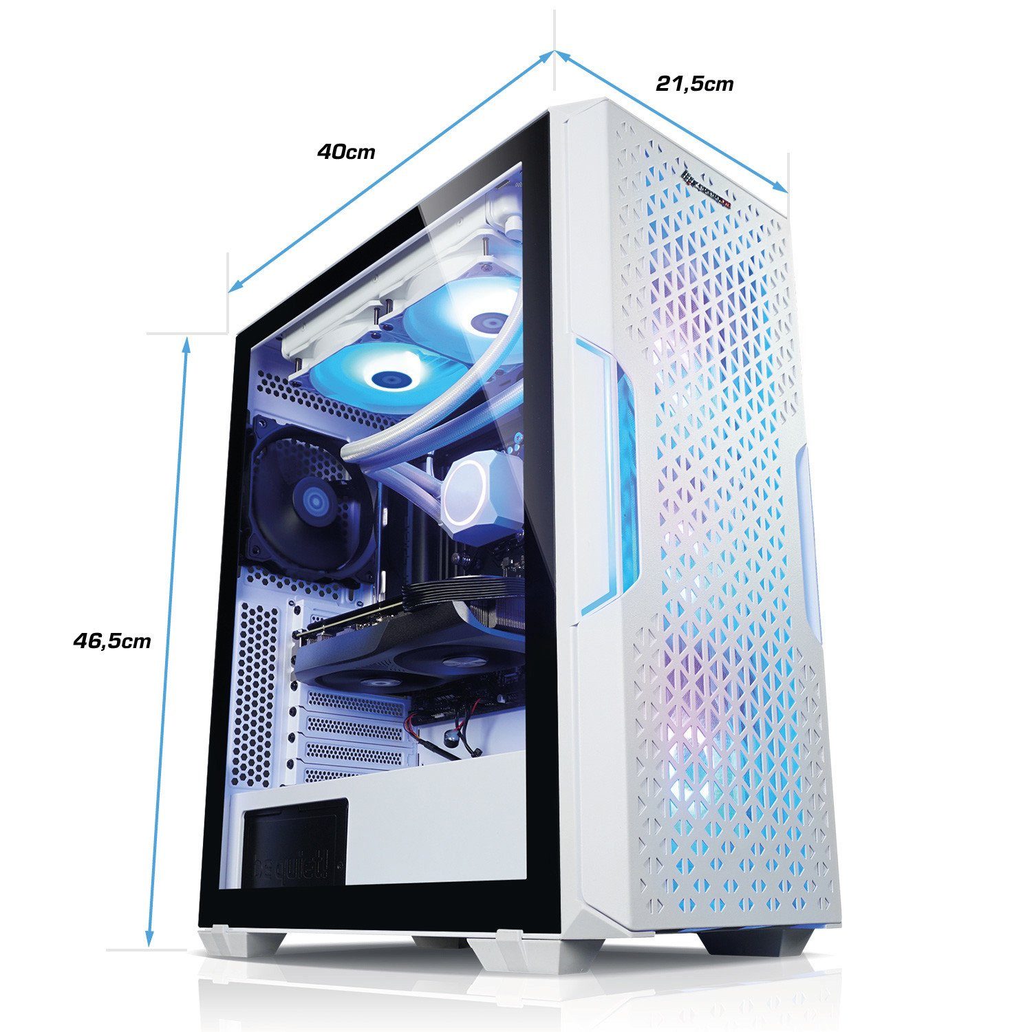 Kiebel Dragon V Gaming-PC (AMD Ryzen 7 AMD Ryzen 7 5700X, RTX 4060, 32 GB RAM, 2000 GB SSD, Wasserkühlung, RGB-Beleuchtung)
