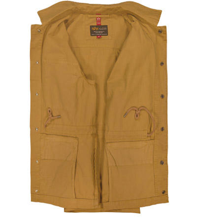 ALPHA INDUSTRIES, Fieldjacket, Baumwolle ungefüttert, khaki