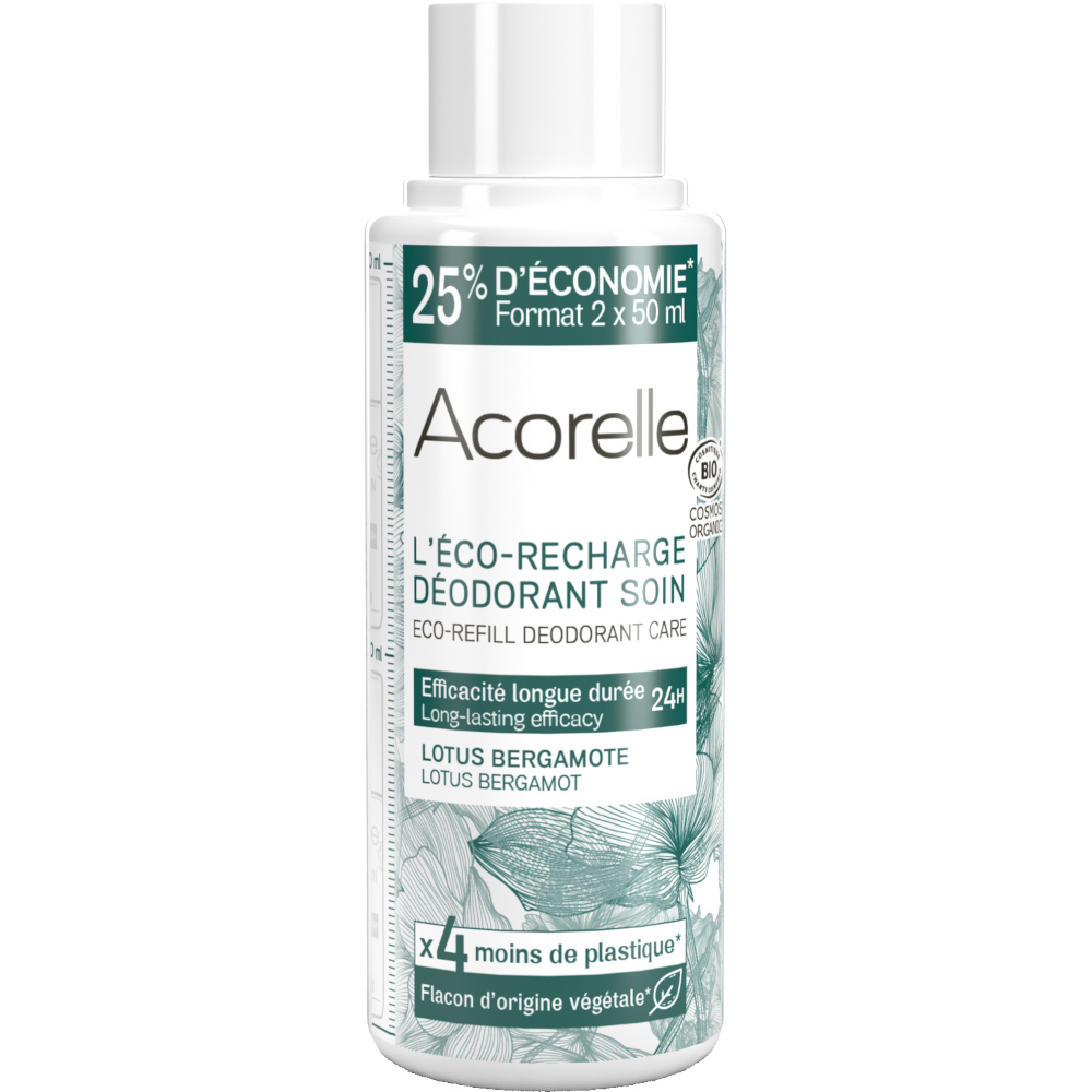 acorelle Recharge déo soin Lotus Blanc 100ML Recharge pour déodorant bille
